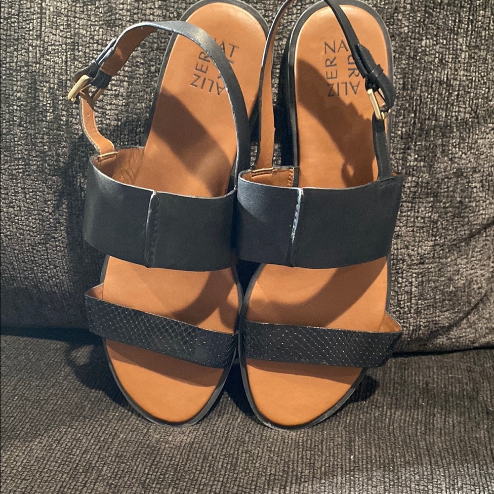 Naturalizer Black Sandals with Adjustable Straps